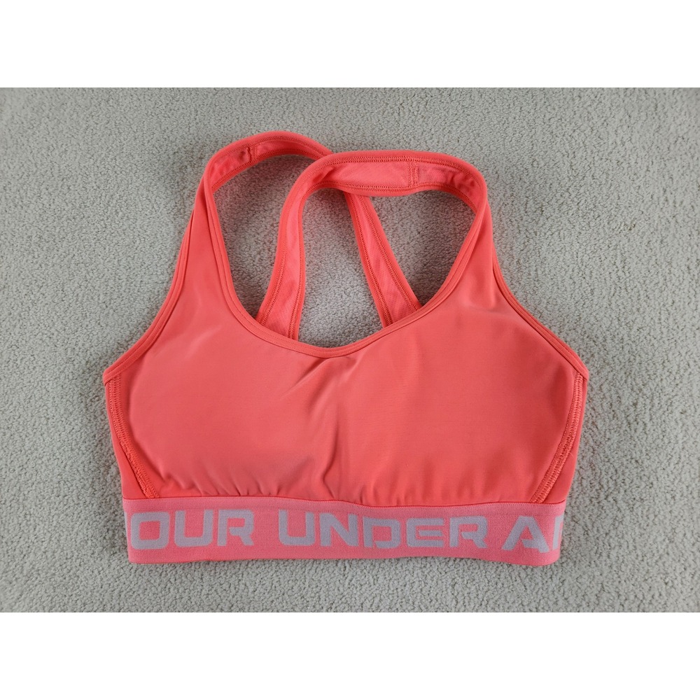 Under Armour Racerback Sports Bra Pink Size Small